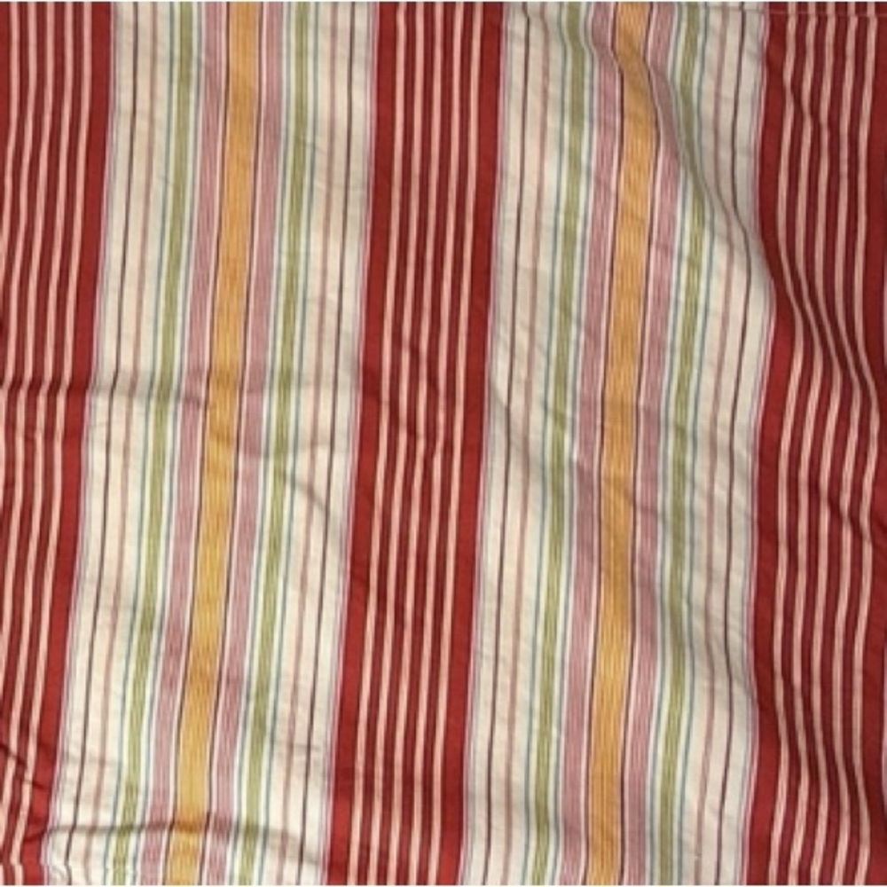Pottery Barn Libby Red Stripe Pillow Sham Standard CottageCore Farmhouse Coastal